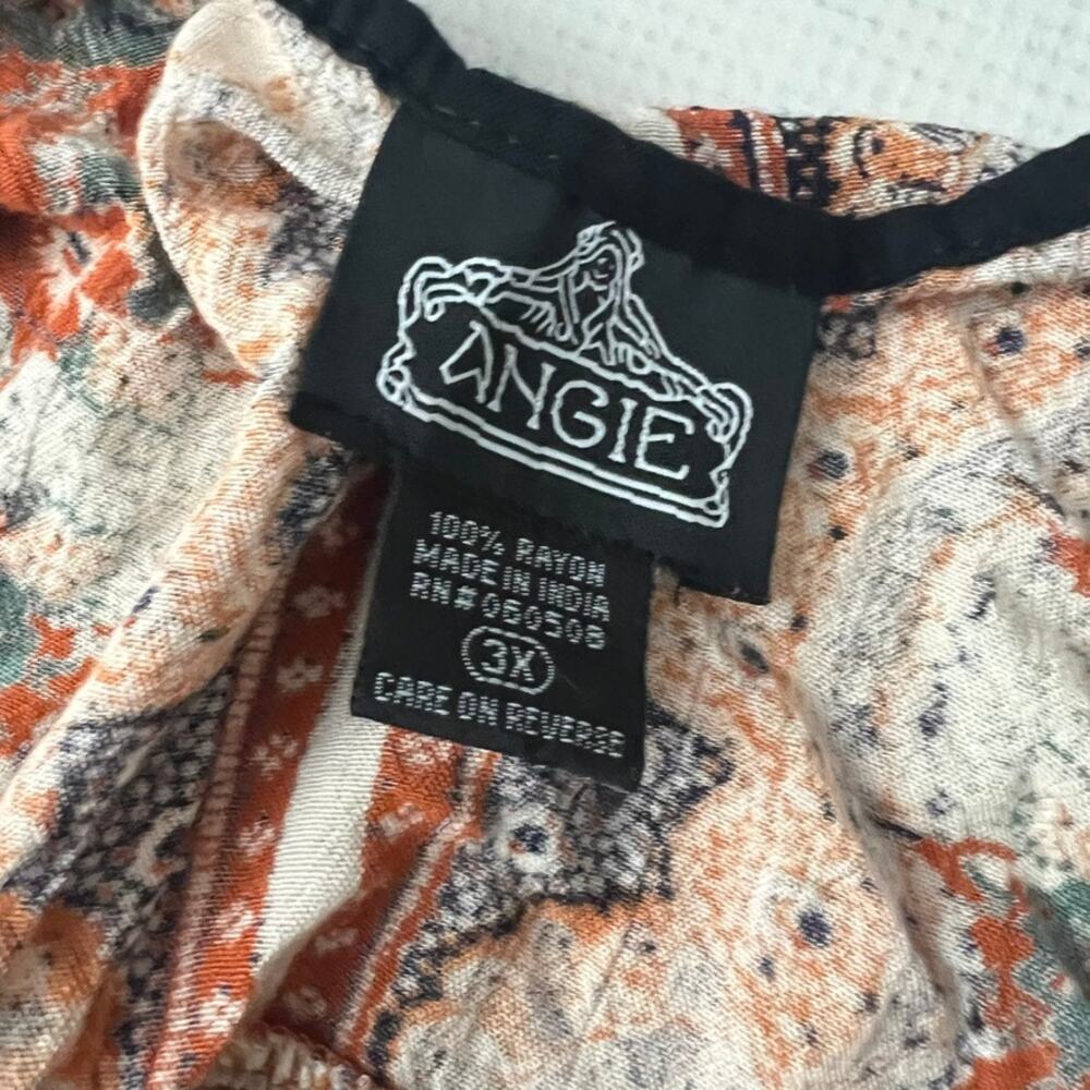 Angie Long Sleeve Boho Top Shirt Women Size 3X - Picture 9 of 10